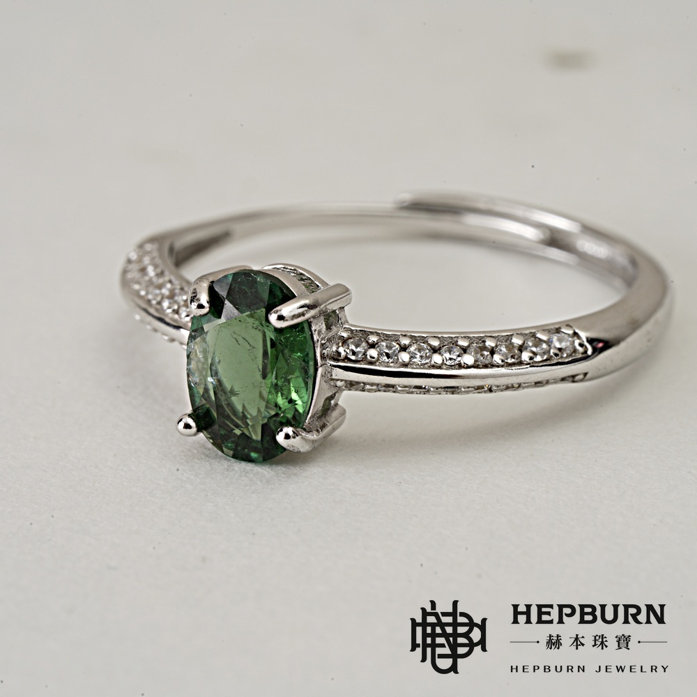 【赫本珠寶】設計款-綠耀心明綠透輝石活口戒指,能量戒指,天然水晶,心輪寶石,靈性守護,智慧提升