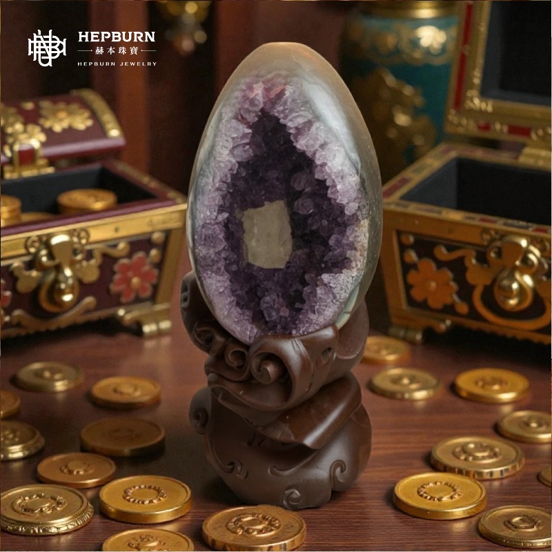 【赫本珠寶】恐龍蛋-紫晶洞 | 圓洞聚財 | 招財貴人 | 開運風水擺件,20260112-06,【赫本珠寶】恐龍蛋-紫晶洞|圓洞聚財|招財貴人|開運風水擺件,孕育能量·穩定共振,所有商品,赫本珠寶