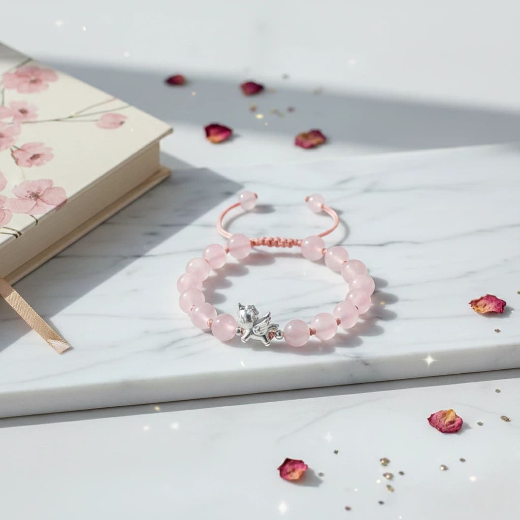 【赫本珠寶】設計款-天馬啟運 · 999純銀粉水晶手鍊,葡萄石,999純銀,天馬啟運,希望之石,開運手鍊