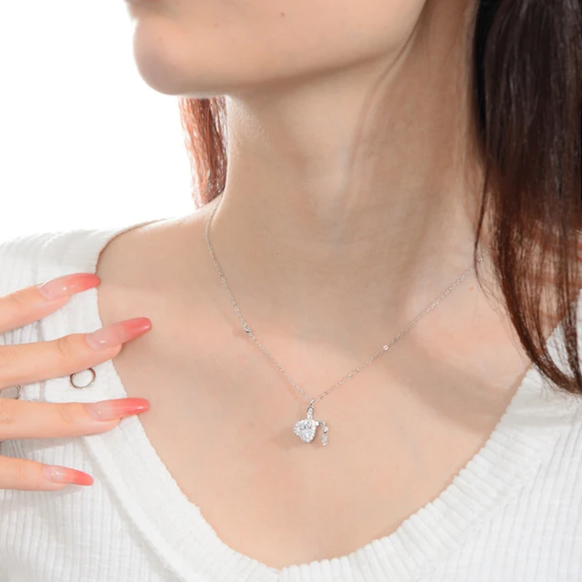 【赫本珠寶】S925純銀愛心兔耳莫桑鑽項鏈(80分),U42960003,【赫本珠寶】S925純銀愛心兔耳莫桑鑽項鏈(80分),S925純銀鑲嵌,所有商品,赫本珠寶