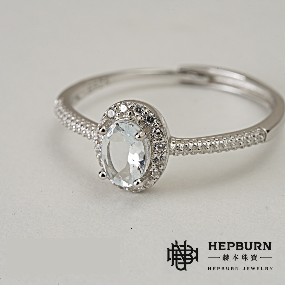 【赫本珠寶】設計款-潮靈不息海藍寶活口戒指,時尚飾品,天然寶石,舒適戒指,情緒平衡,勇氣佩戴