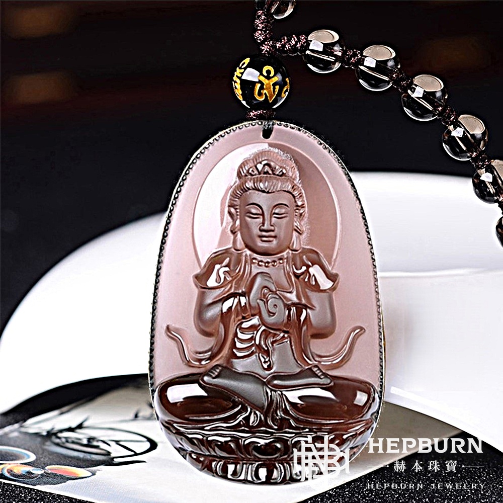 【赫本珠寶】冰透黑曜石十二生肖屬相守護神-八大守護神,QueenDom,能量淨化,天然冰曜石,招福避邪,本命佛