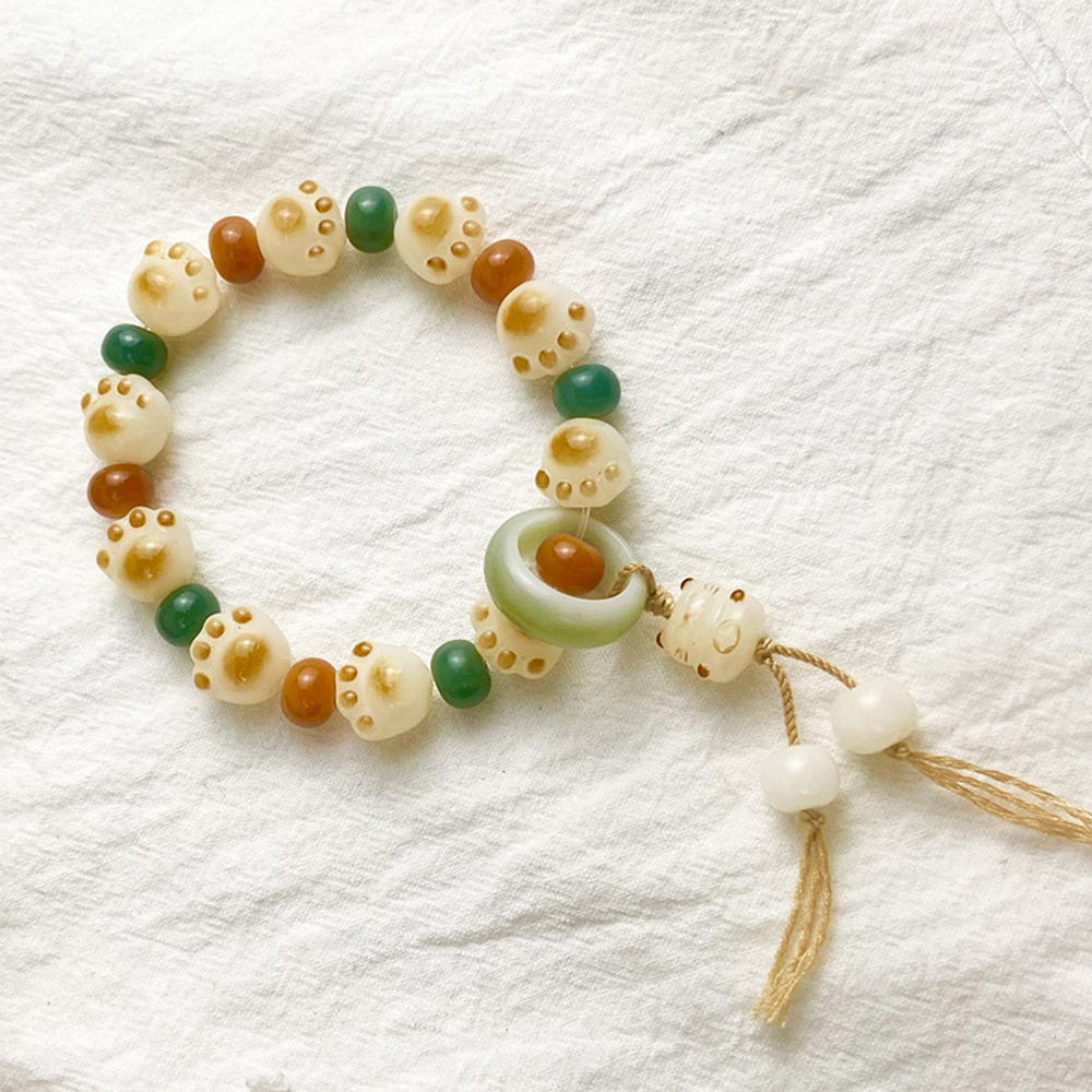 【赫本珠寶】糖果炭燒貓爪白菩提根手串,JFDZ14001,【赫本珠寶】糖果炭燒貓爪白菩提根手串,菩提硃砂,所有商品,赫本珠寶