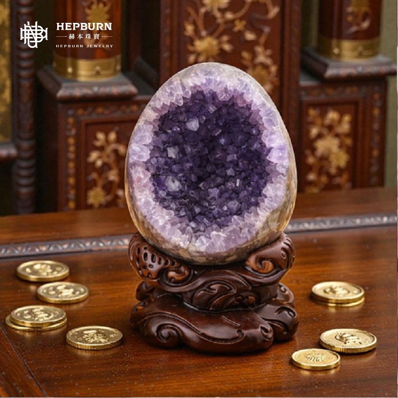 【赫本珠寶】恐龍蛋-紫晶洞 | 圓洞聚財 | 招財貴人 | 開運風水擺件,20260112-06,【赫本珠寶】恐龍蛋-紫晶洞|圓洞聚財|招財貴人|開運風水擺件,孕育能量·穩定共振,所有商品,赫本珠寶