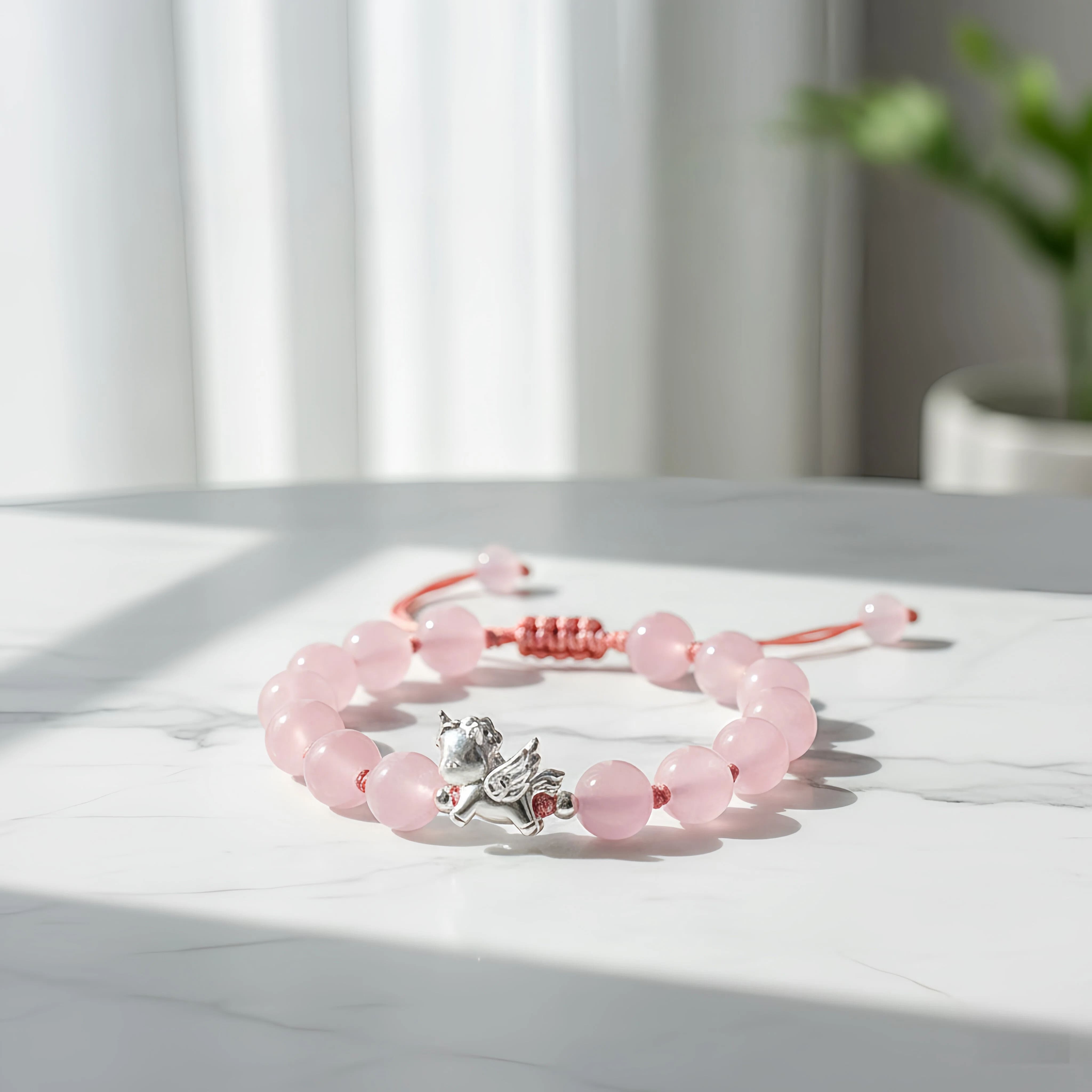 【赫本珠寶】設計款-天馬啟運 · 999純銀粉水晶手鍊,葡萄石,999純銀,天馬啟運,希望之石,開運手鍊