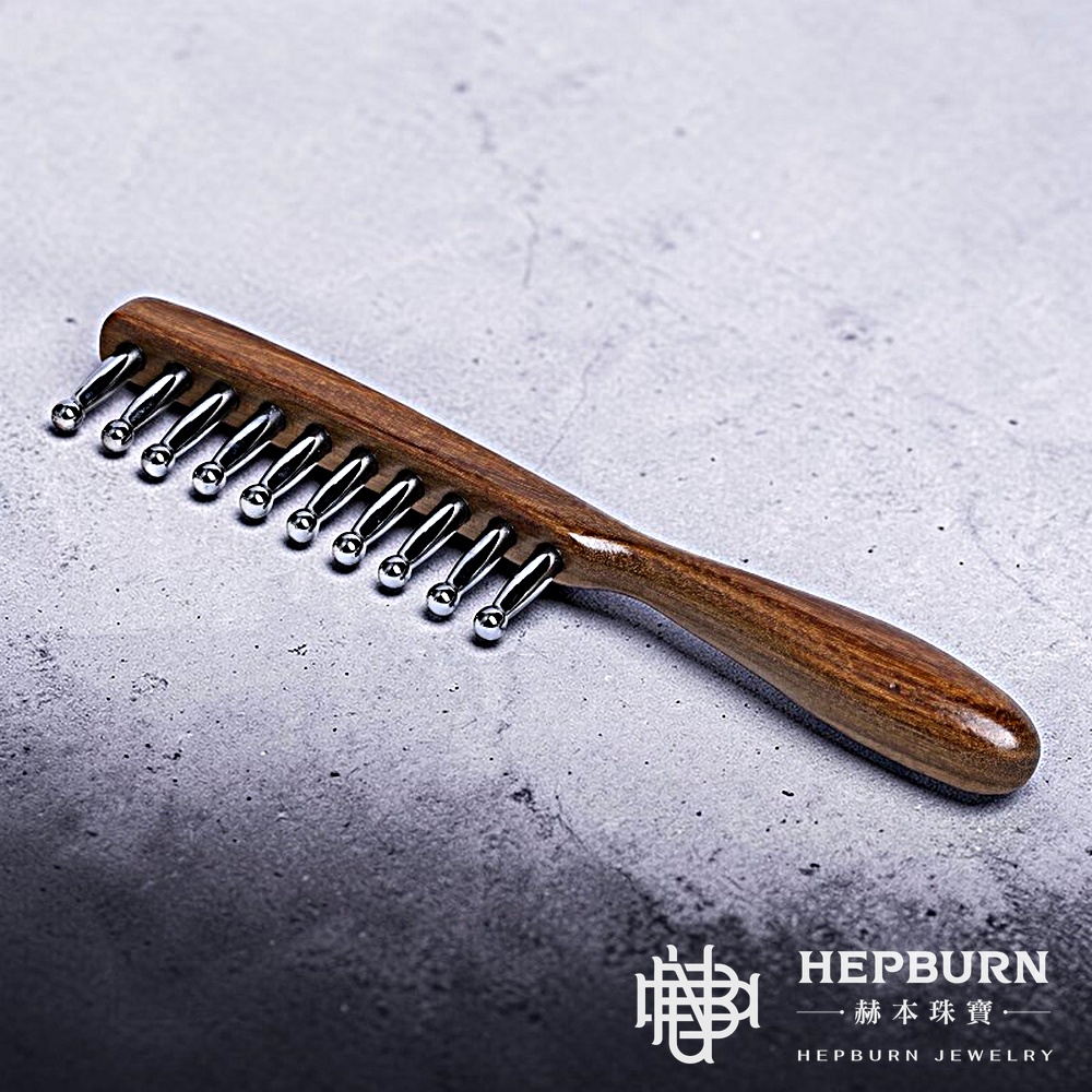 【赫本珠寶】量子x太赫茲護髮10齒檀木按摩梳｜能量共振｜釋放量子能量與太赫茲波,QueenDom,赫本珠寶,太赫茲按摩梳,量子能量,能量共振