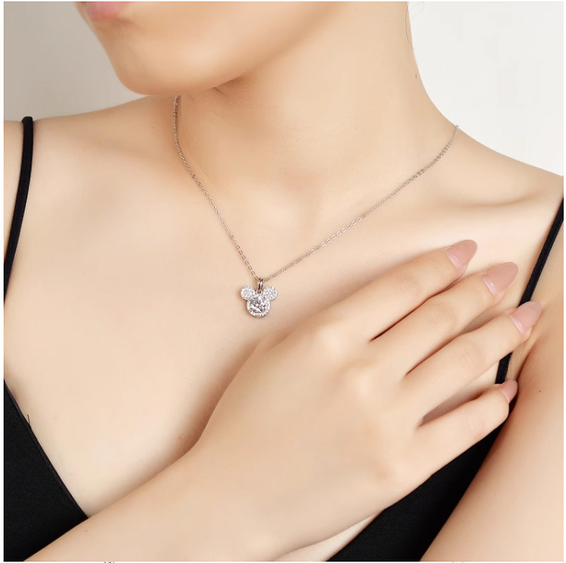 【赫本珠寶】米奇滿鑽百搭款莫桑鑽鎖骨項鍊(S925銀),D020,【赫本珠寶】米奇滿鑽百搭款莫桑鑽鎖骨項鍊(S925銀),米奇滿鑽百搭款,莫桑鑽項鍊閃耀高貴,氣質動人提升品味