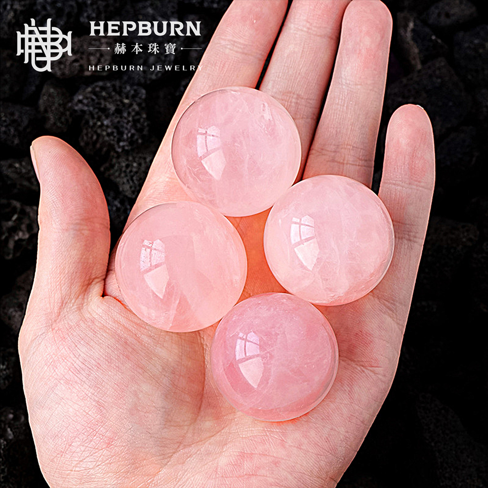 【赫本珠寶】馬達加斯加粉晶球(約35mm),收藏擺件,靈性水晶,愛情之石,能量寶石,療癒水晶