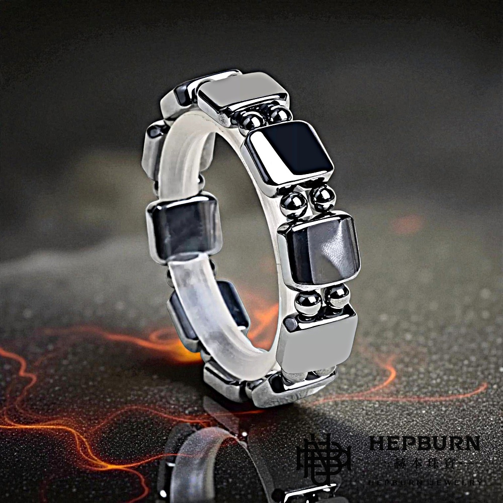 【赫本珠寶】量子x太赫茲雙珠方塊手排｜能量共振｜釋放量子能量與太赫茲波,健康飾品,科技美學,能量守護,循環舒緩,太赫茲波