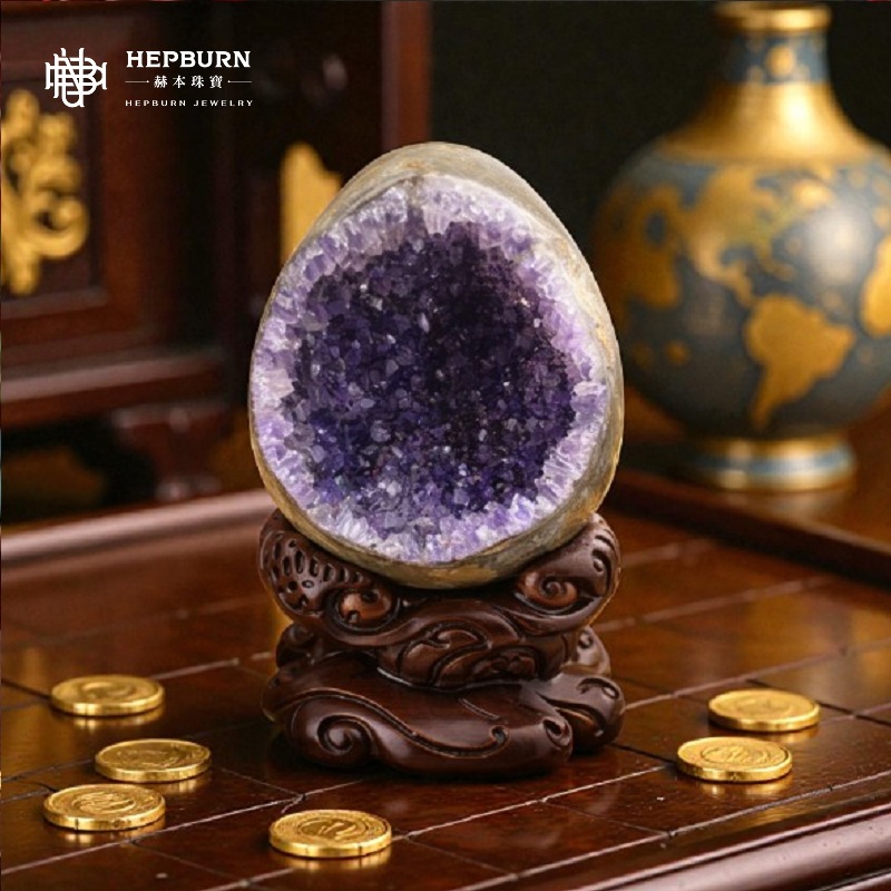 【赫本珠寶】恐龍蛋-紫晶洞 | 圓洞聚財 | 招財貴人 | 開運風水擺件,20260112-06,【赫本珠寶】恐龍蛋-紫晶洞|圓洞聚財|招財貴人|開運風水擺件,孕育能量·穩定共振,所有商品,赫本珠寶