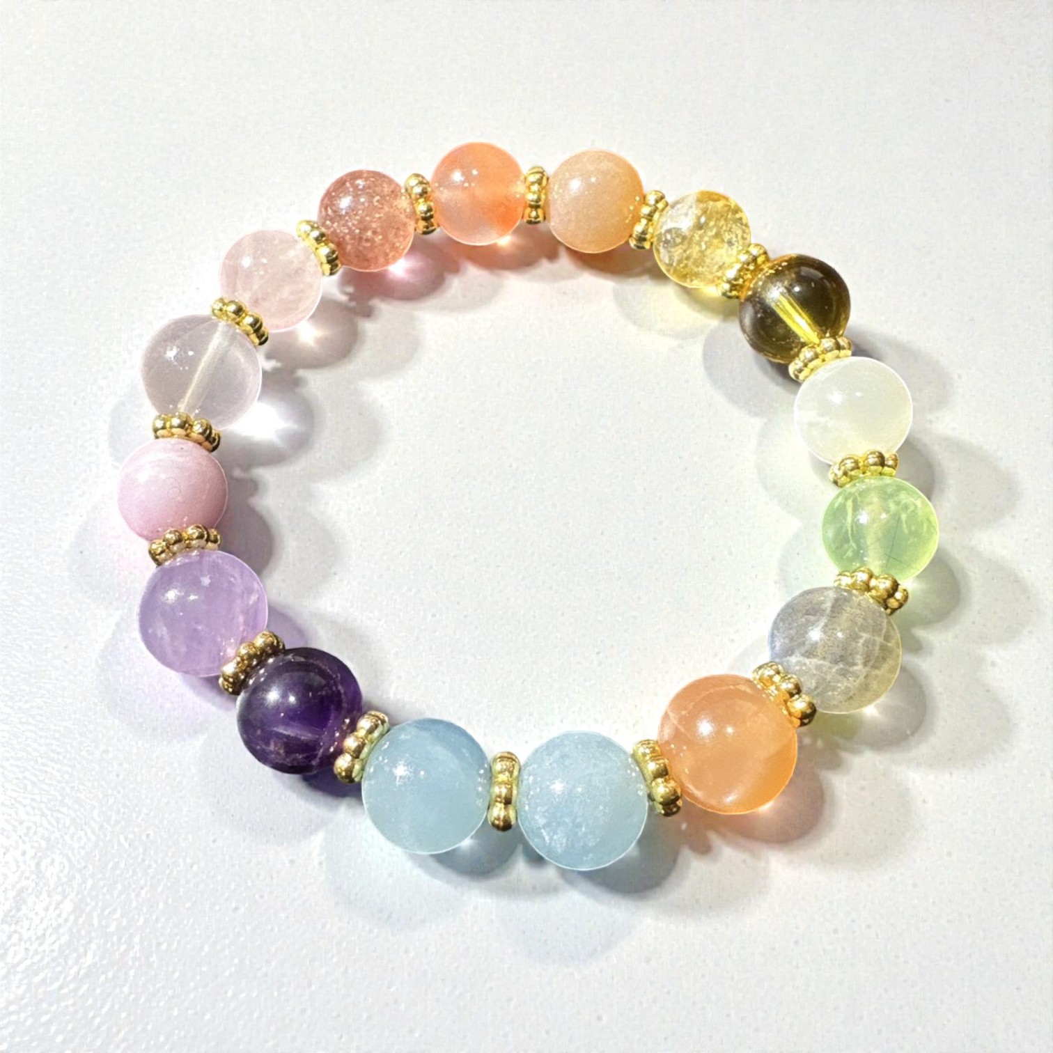 【赫本珠寶】設計款-萬事俱備多寶手鍊,質感飾品,招財避邪,水晶串珠,全方位運勢,天然石設計