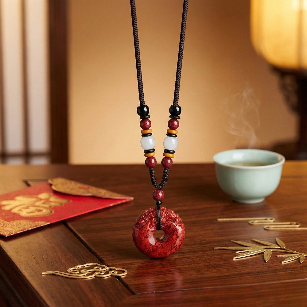 【赫本珠寶】圓守晶曜 · 晶體貔貅平安扣項鍊 | 男女款,能量飾品,招財進寶,保平安,避邪化煞,男女對鍊