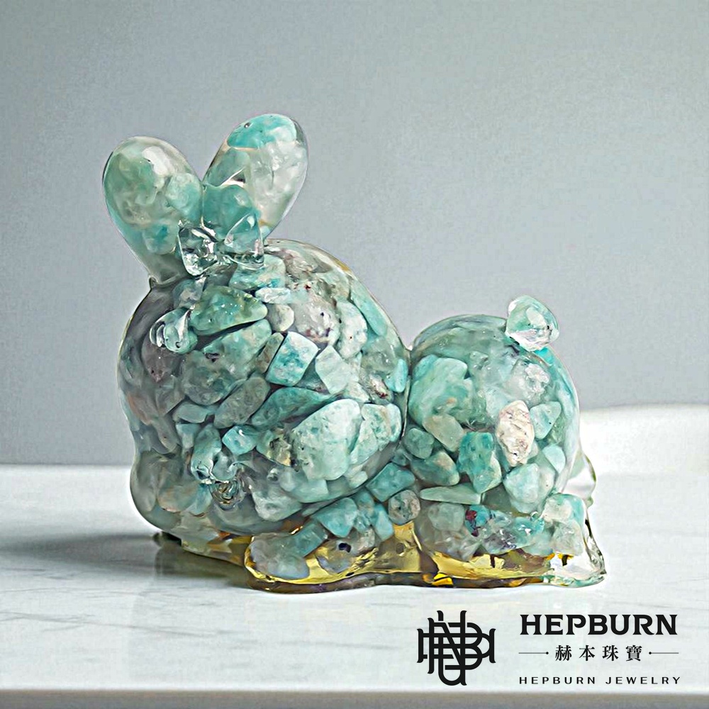 【赫本珠寶】奧剛水晶小碎石晚安趴趴兔可愛擺件-(藍)天河石晚安趴趴兔,淨化守護平衡能量,20250905-85,【赫本珠寶】奧剛水晶小碎石晚安趴趴兔可愛擺件-(藍)天河石晚安趴趴兔,溝通增強情緒平衡,平衡能量