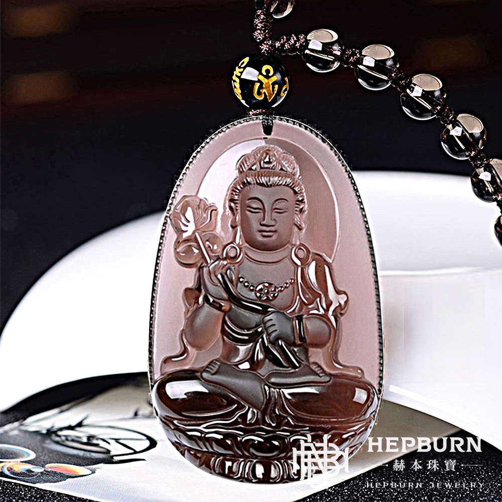 【赫本珠寶】冰透黑曜石十二生肖屬相守護神-八大守護神,QueenDom,能量淨化,天然冰曜石,招福避邪,本命佛