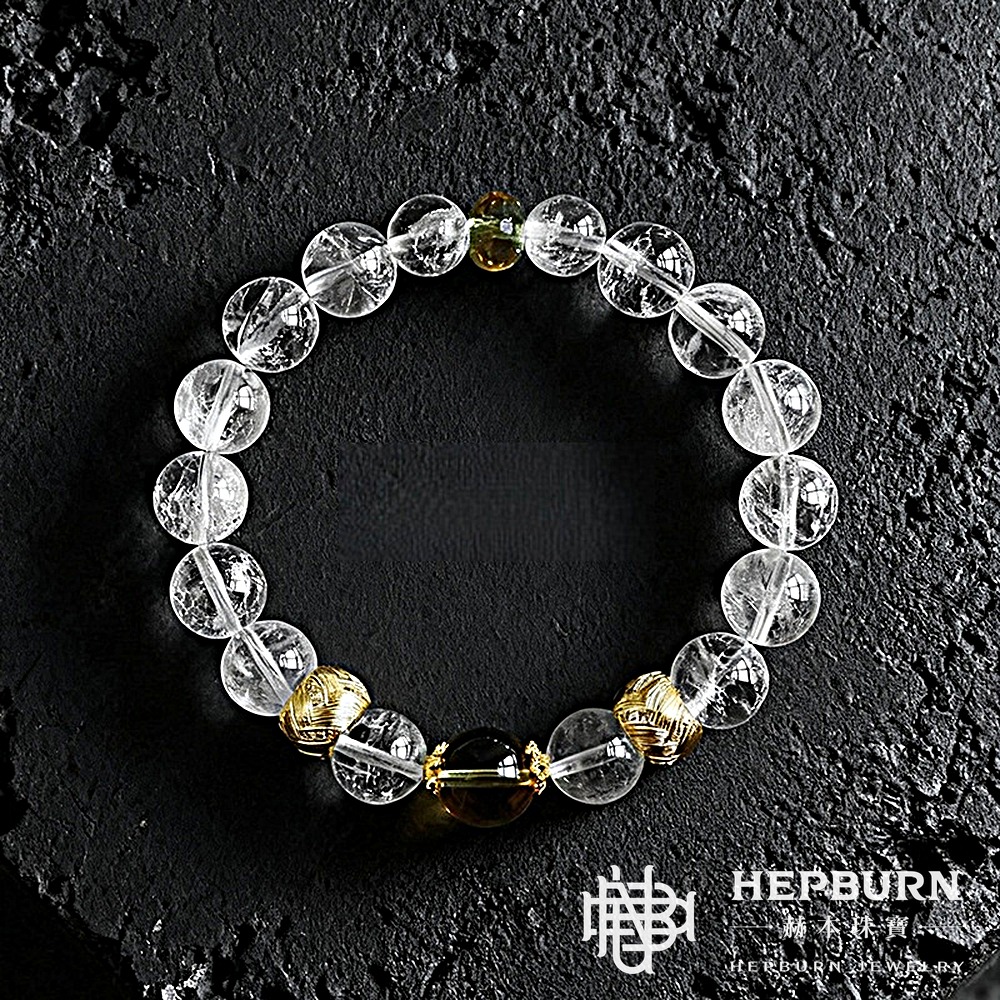 【赫本珠寶】白曜淨域 · 天然白阿賽療癒財富手鍊,10mm手鍊,8mm手鍊,招財能量,療癒珠寶,冥想水晶
