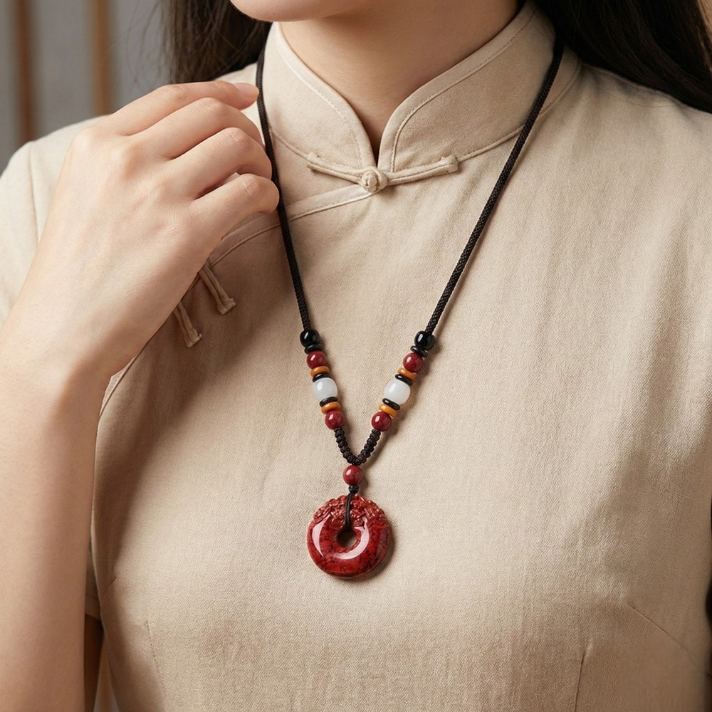 【赫本珠寶】圓守晶曜 · 晶體貔貅平安扣項鍊 | 男女款,能量飾品,招財進寶,保平安,避邪化煞,男女對鍊