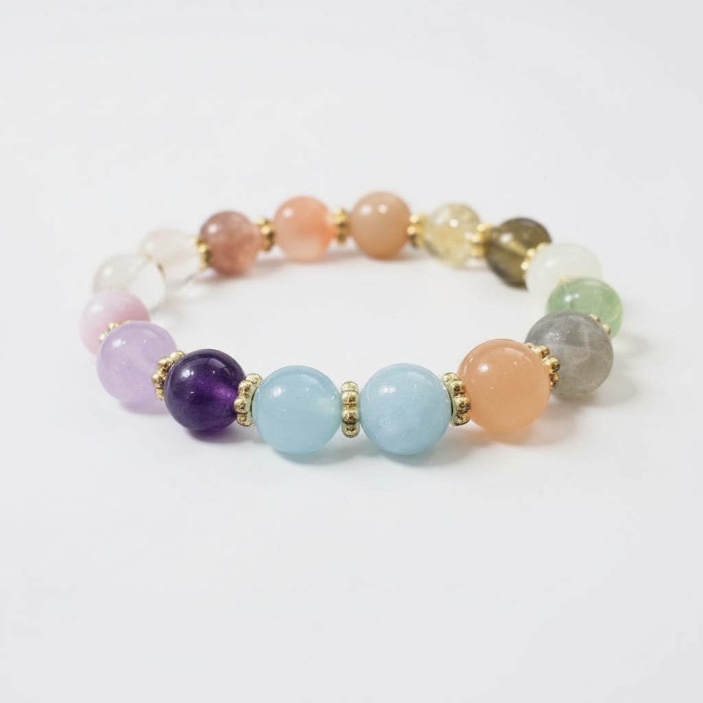 【赫本珠寶】設計款-萬事俱備多寶手鍊,質感飾品,招財避邪,水晶串珠,全方位運勢,天然石設計