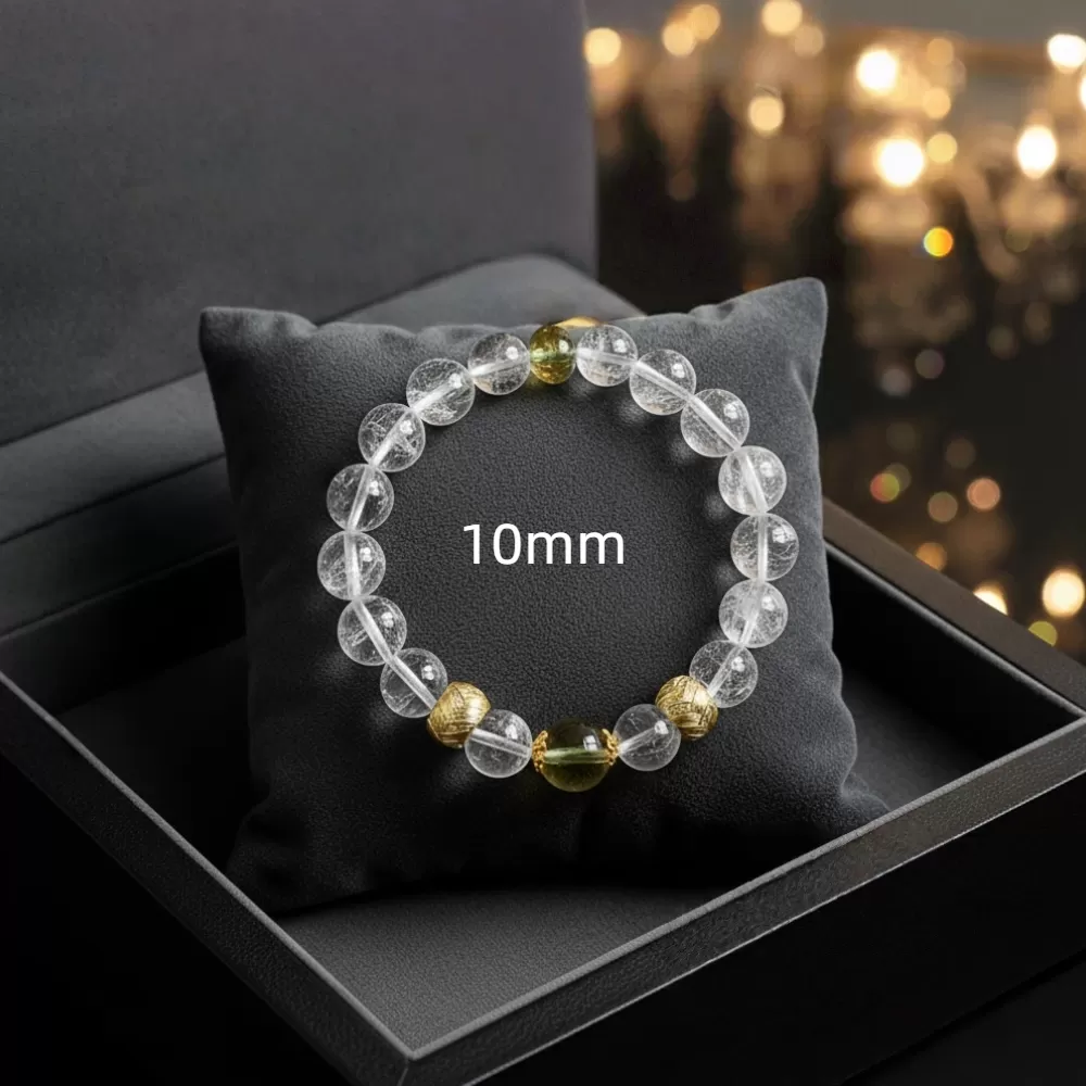 【赫本珠寶】白曜淨域 · 天然白阿賽療癒財富手鍊