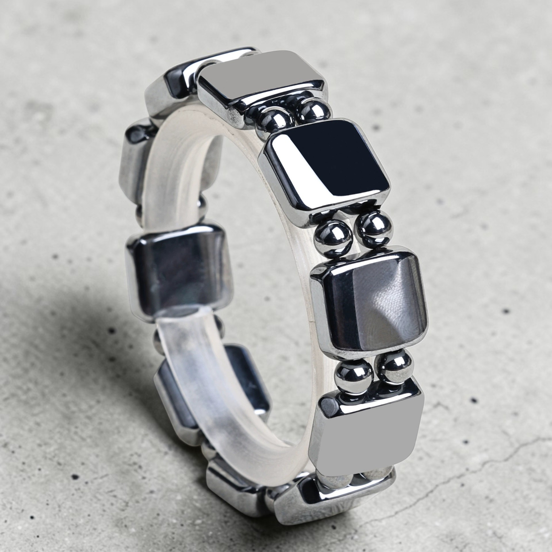 【赫本珠寶】量子x太赫茲雙珠方塊手排｜能量共振｜釋放量子能量與太赫茲波