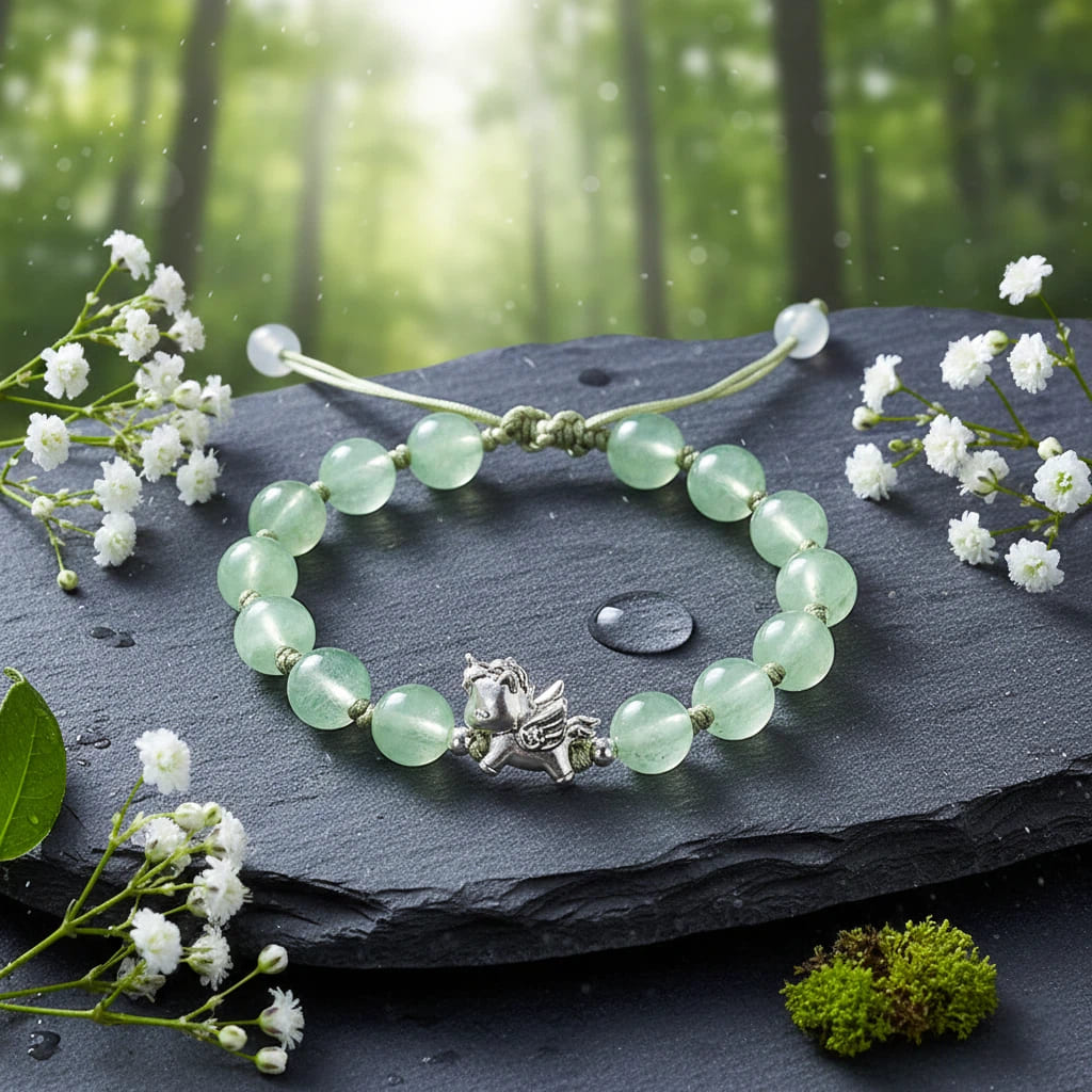 【赫本珠寶】設計款-天馬啟運 · 999純銀葡萄石手鍊