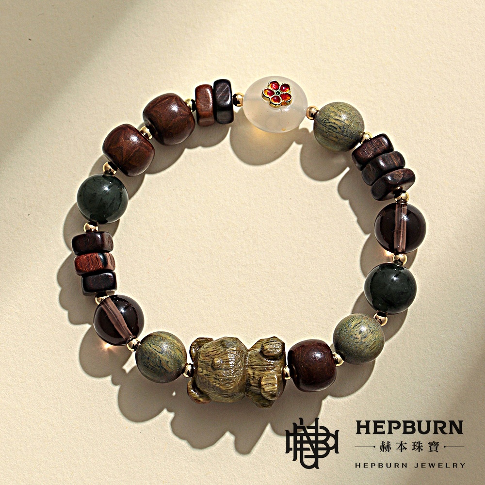【赫本珠寶】沉香瑞獸錄-檀香木小熊｜守庫手鍊(10mm)