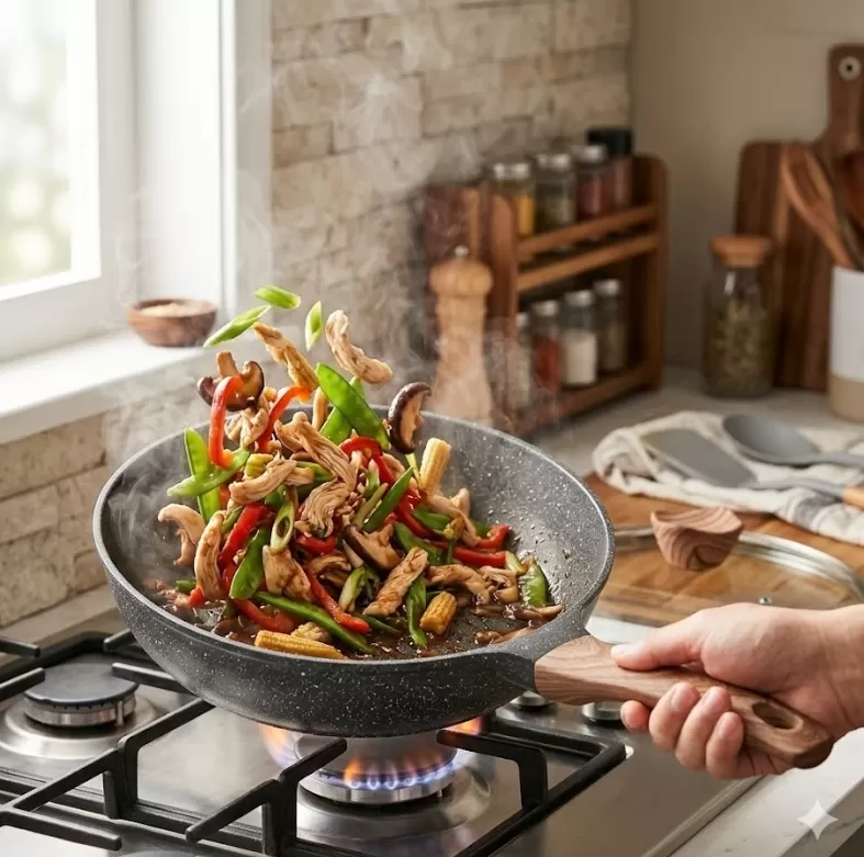 「Shimizu 清水」麥飯石不沾平底鍋30公分(含蓋)