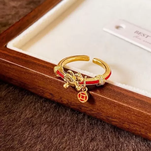 馬上有錢聚財開運戒指（可調節）共兩款
