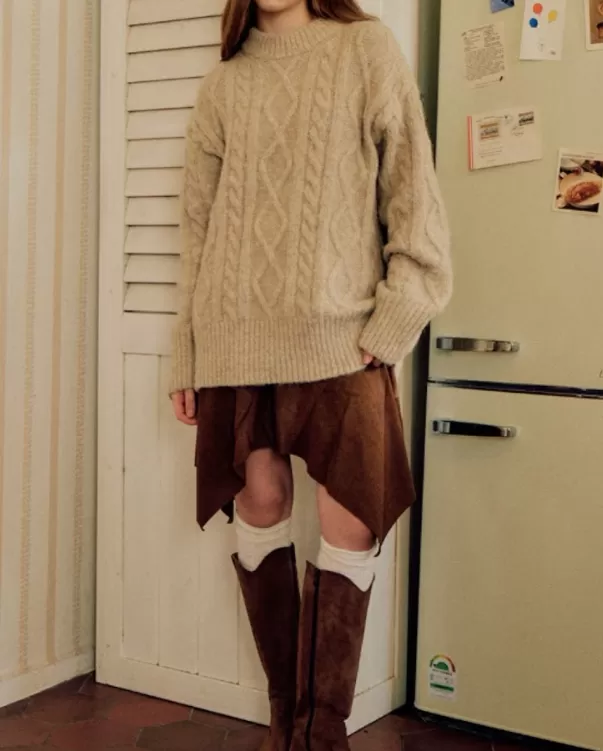 韓國 lotsyou 慵懶麻花寬鬆針織毛衣,U60330006,韓國lotsyou慵懶麻花寬鬆針織毛衣,高質感設計,所有商品,本週新品