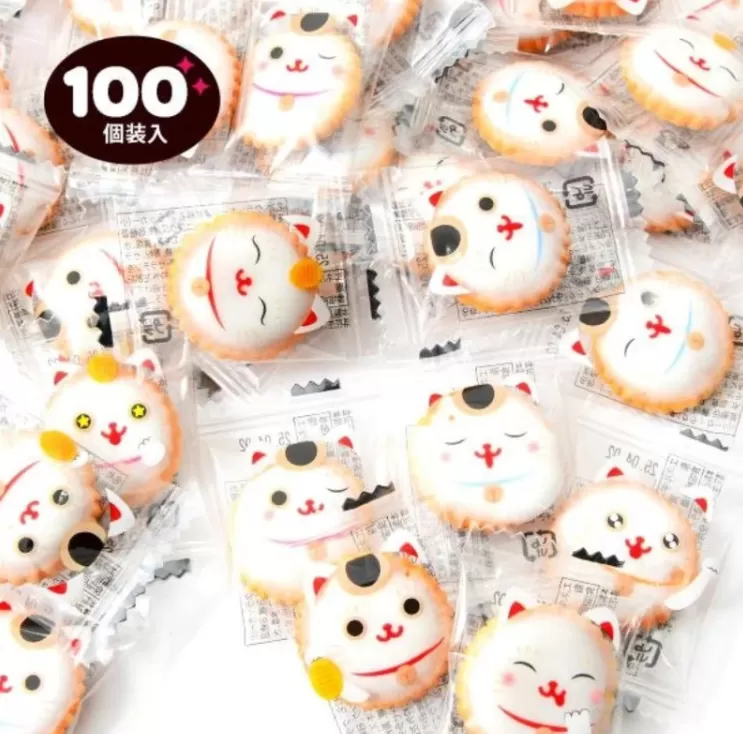 日本招財貓餅霜餅乾 100入/包,U60630005,日本招財貓餅霜餅乾100入/包,獨立包裝,滿滿福氣,所有商品