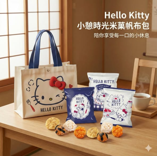 荳之家 翠果子X Hello Kitty聯名 小憩時光帆布包米果,U60650006,荳之家翠果子XHelloKitty聯名小憩時光帆布包米果,口感一絕,純粹米味,所有商品