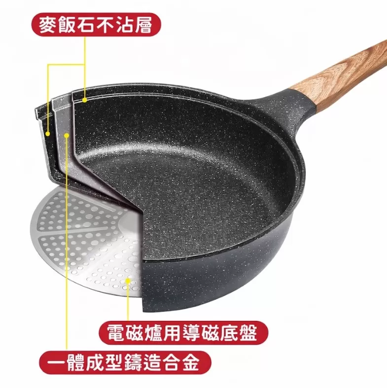 「Shimizu 清水」麥飯石不沾平底鍋30公分(含蓋),U60750001,「Shimizu清水」麥飯石不沾平底鍋30公分(含蓋),堅固耐用,強化玻璃,所有商品