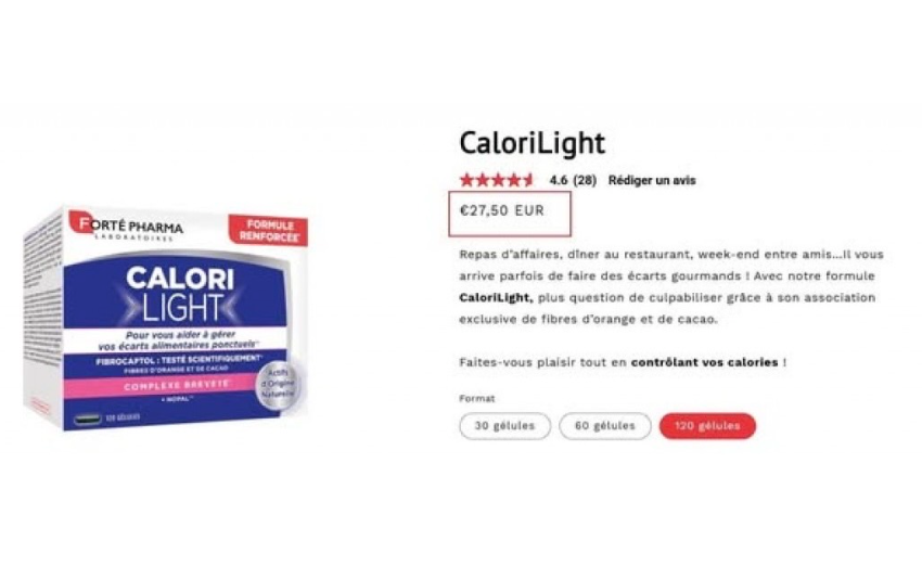 法國Forte Pharma Calori Light 植物排油丸 120粒