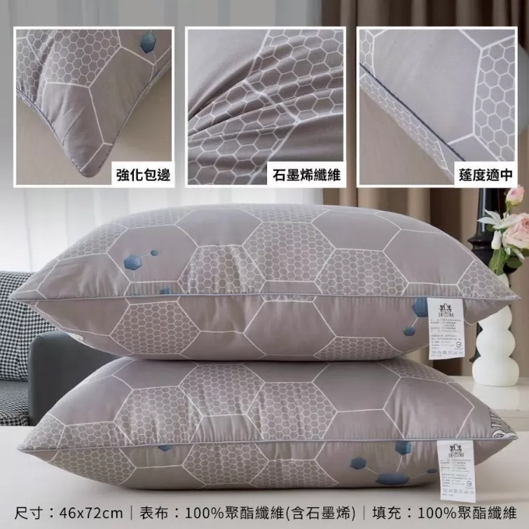 1881 石墨烯智能恆溫枕頭,U60360001,1881石墨烯智能恆溫枕頭,親膚材質,透氣清爽,所有商品