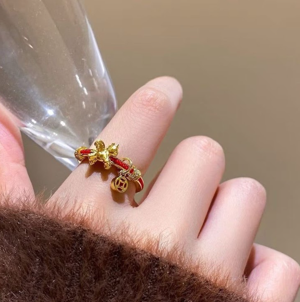 馬上有錢聚財開運戒指（可調節）共兩款