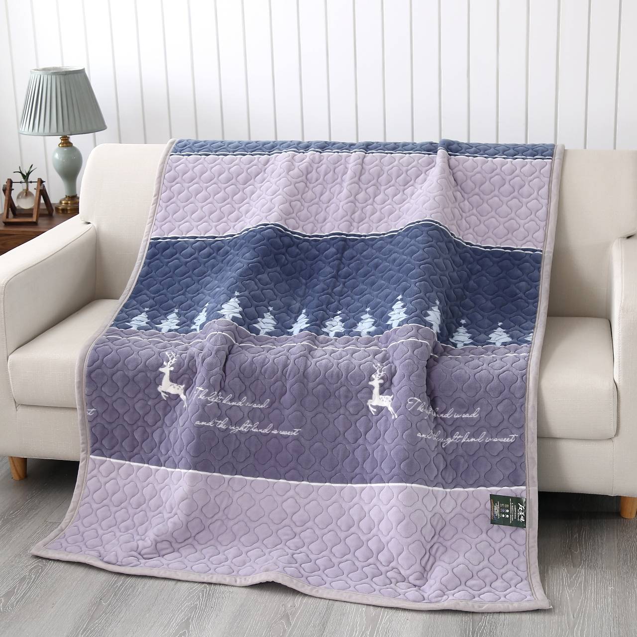 遠紅外抗菌抑菌石墨烯發熱印花毯/極夜