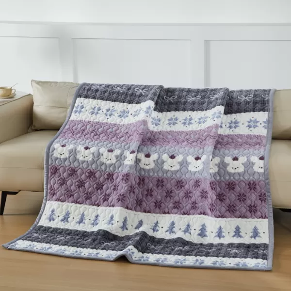 遠紅外抗菌抑菌石墨烯發熱印花毯/暮雪紫境