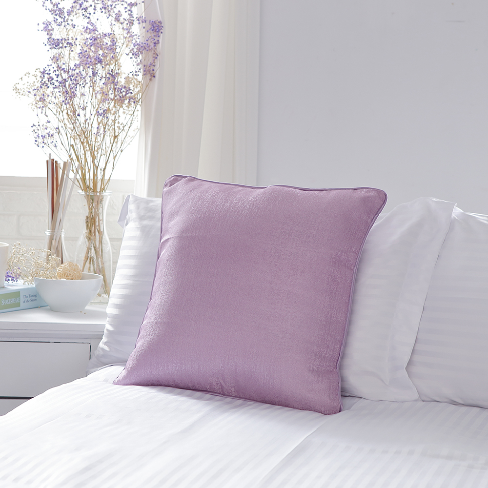 印象紫-古典提花抱枕