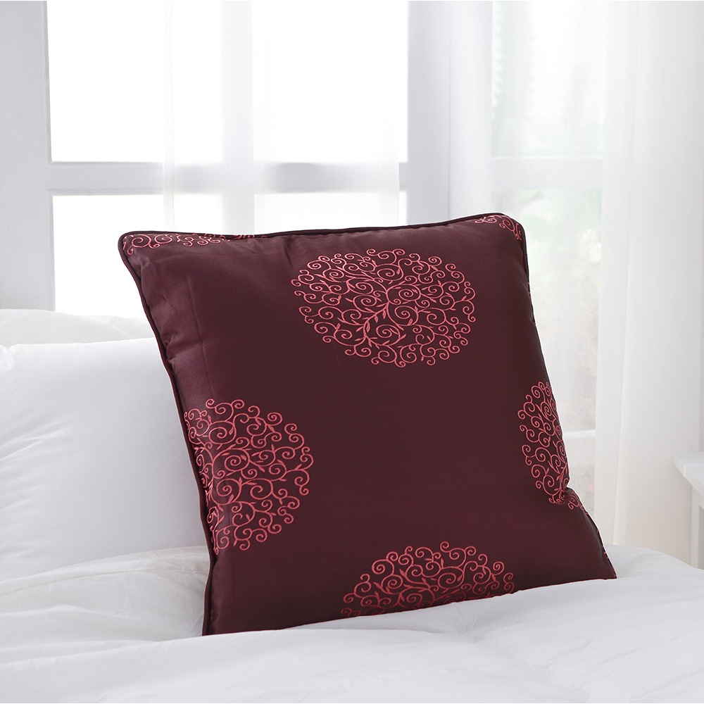 圖騰棕-古典提花抱枕套