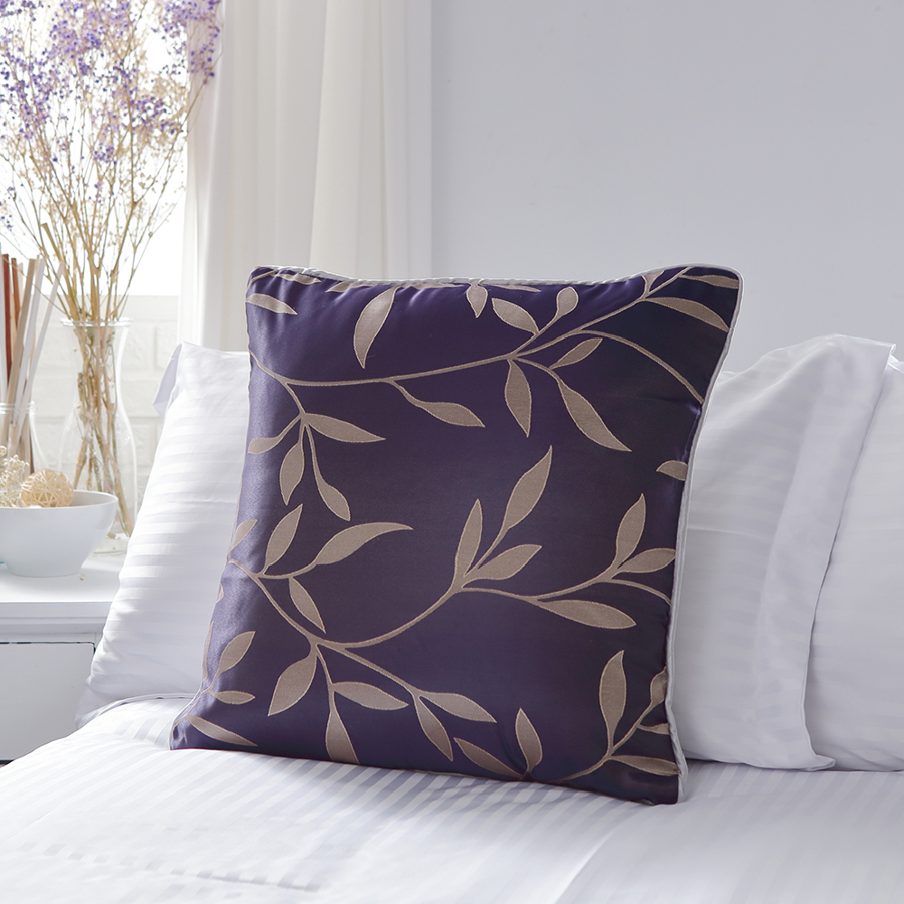 椿萱藍-古典提花抱枕套