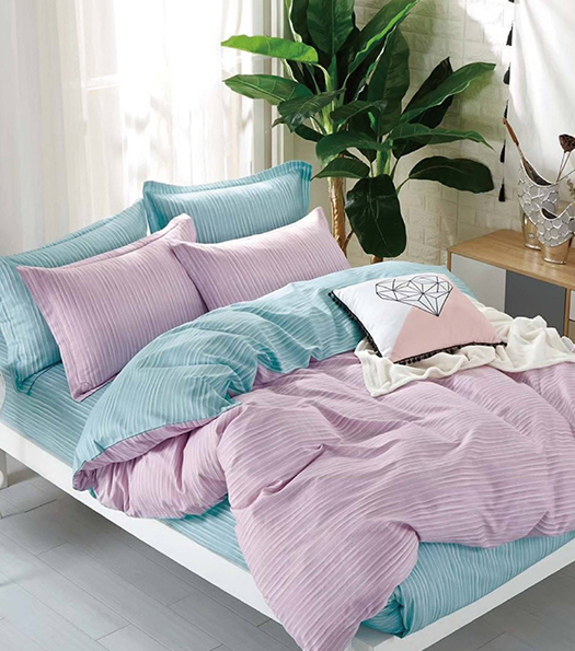 彩色日記-精梳棉印花/四件式兩用被床包組