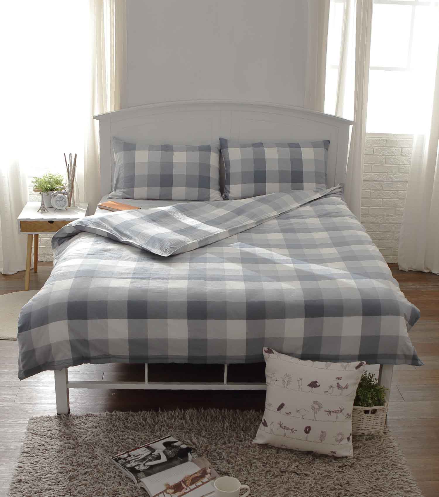 沈睡之窗-水洗純棉/四件式兩用被床包組