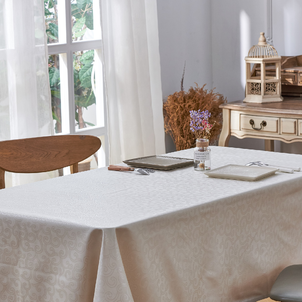 地中海遐想白-防水防油桌巾