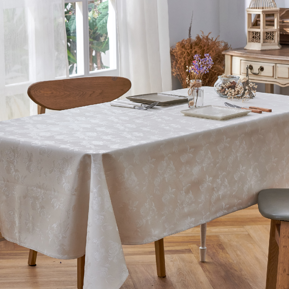 古典風華白-防水防油桌巾