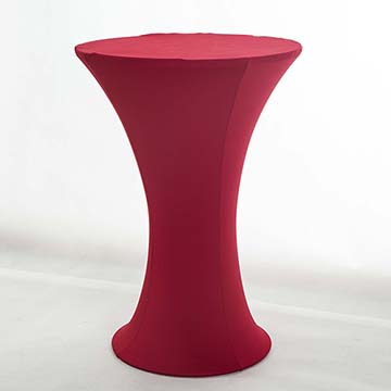 柔順彈性高吧高腳桌巾桌套-酒窖紅