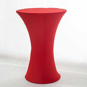 柔順彈性高吧高腳桌巾桌套-喜慶紅