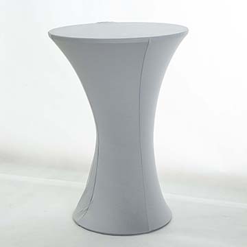 柔順彈性高吧高腳桌巾桌套-低調灰