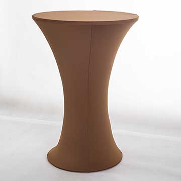 柔順彈性高吧高腳桌巾桌套-布朗棕