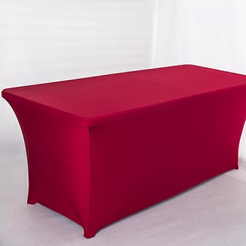 柔順彈性IBM會議桌桌巾桌套-酒窖紅