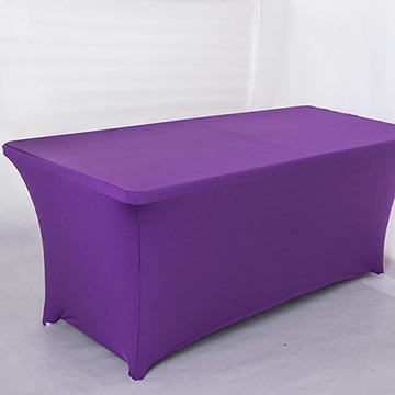 柔順彈性IBM會議桌桌巾桌套-俏皮紫