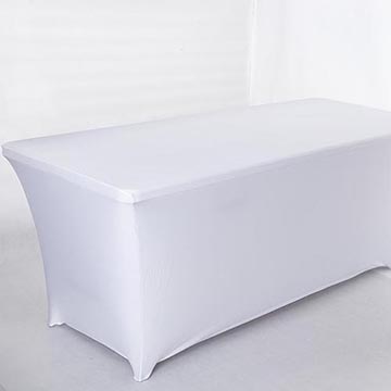 柔順彈性IBM會議桌桌巾桌套-典雅白
